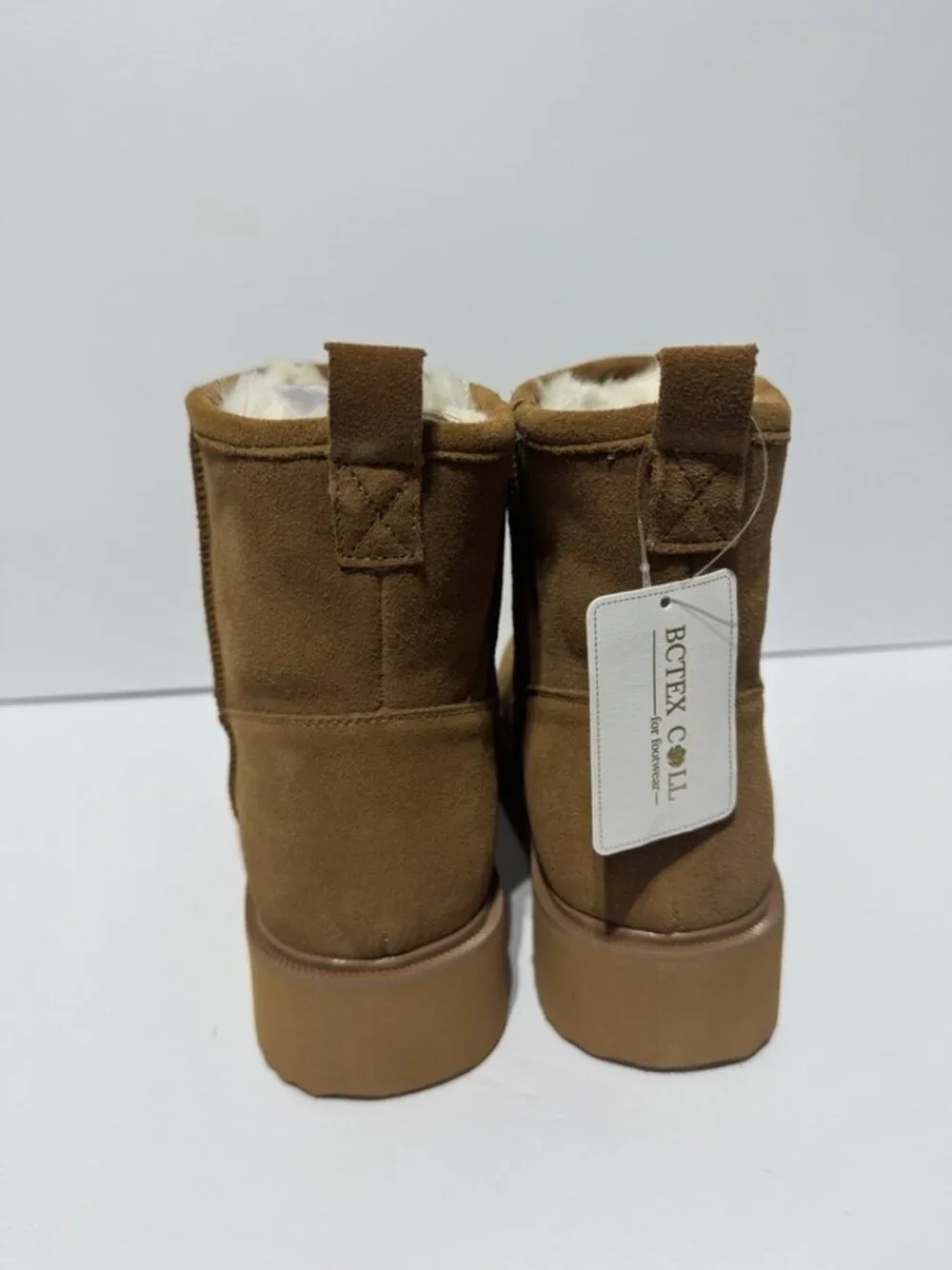 BCTEX Coll Womens Platform Ankle Boots Chestnut Size 7 M